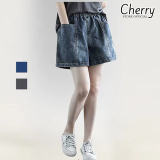 Quần short jean nữ Cherry, quần đùi bò nữ chất cao cấp CHERRY-T044