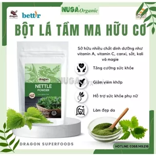 Bột lá Tầm Ma (lá Han) hữu cơ (Organic Nettle Powder) - Dragon Superfoods - 150g