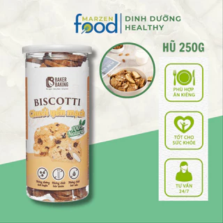 Bánh Chuối Yến Mạch Baker Baking Không Đường, Ăn Vặt Eatclean - Hũ 250g