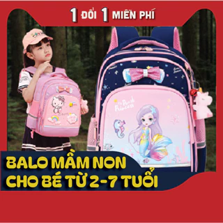 Balo cho bé gái từ lớp 1 đến 5 TINO hình in xinh xắn, chống thấm nước