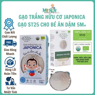 Gạo trắng hữu cơ Japonica Hoa Sữa Food 1Kg nấu cháo/cơm ăn dặm cho bé