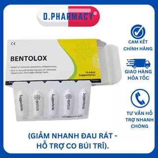 Bentolox viên đặt trĩ có búi trĩ, đỡ đau rát,bảo vệ niêm mạc trực tràng