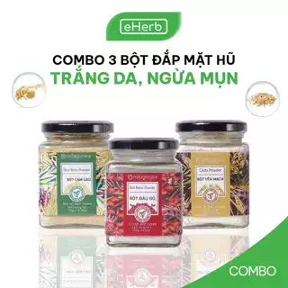 Combo 3 Hũ Bột Trắng Da, Dưỡng Ẩm: Bột Đậu Đỏ, Bột Yến Mạch, Bột Cám Gạo MILAGANICS (100g/ Hũ)