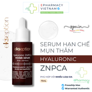 Serum Kẽm EKSEPTION Hyaluronic ZnPCA Mixlab giảm mụn, giảm dầu nhờn 75ml