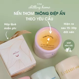 Nến Thơm Thông Điệp Ẩn Healing Pastel, Nến Thơm Quà Tặng The Chilling Home, Thơm Phòng Dễ Ngủ