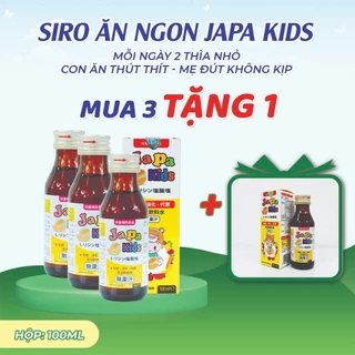 Combo 3 Tặng 1 Siro Japa Kids Kích Thích Ăn Ngon, Tăng Chiều Cao Cho Bé Từ 0 Tháng Tuổi - Chai 100ml