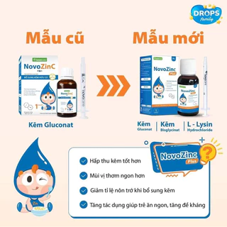 NovoZinC plus bổ sung kẽm hữu cơ giúp trẻ ăn ngon, tiêu hóa tốt, tăng sức đề kháng