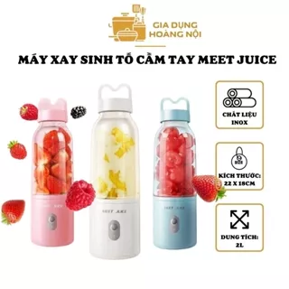 Máy Xay Sinh Tố Cầm Tay Meet Juice Nhựa ABS Nhỏ Gọn Ghiền Hoa Quả Nhanh Chóng Công Suất 75W