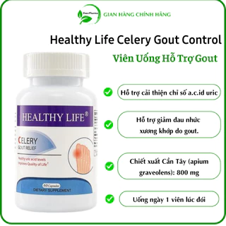 Viên Uống Hỗ Trợ Gout  Healthy Life Celery Gout Control Hộp 60 Viên - Chính Hãng Mỹ