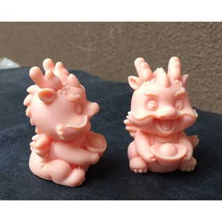 Mô hình rồng ôm nén vàng cao 5cm - nhựa resin