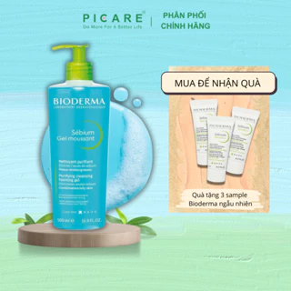 Sữa rửa mặt dạng gel hỗ trợ ngăn ngừa mụn dành cho da hỗn hợp da dầu da mụn Bioderma Sebium Gel Moussant