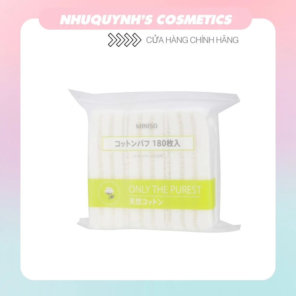 Bông Tẩy Trang Miniso Only The Purest 180 Miếng Nhật Bản