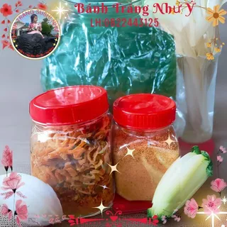 Combo 500g Bánh Tráng Rìa Phơi Sương  mềm Dẻo + Hủ Hành Phi Tép Hành Lá Sấy +100g Muối Tôm