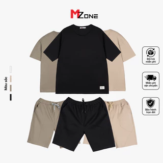 Đồ bộ nam MZONE VIETNAM cổ tròn tay ngắn, chất liệu thun cotton siêu thấm hút mồ hôi