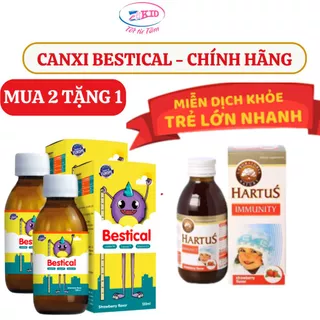 Canxi Bestical  vitamin d3k2, giúp bé tăng chiều cao, chắc xương,răng. Chai 120ml chính hãng