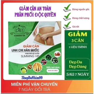 Giảm Cân Linh Chi Hàn Quốc, Giảm Bụng, Đẹp Da, Không Tác Dụng Phụ, Chính Hãng Ống 20 viên