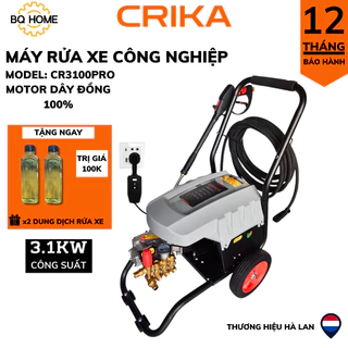 Máy rửa xe công nghiệp CR3100PRO - Công suất 3100W, lõi Đồng,động cơ quay chậm,mặt bơm Đồng,ty Sứ