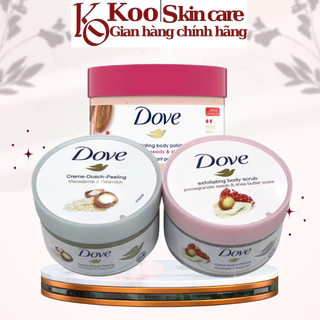 Tẩy Da Chết DOVE Body Scrub Mỹ, Đức Macca Lựu Dỏ Giúp Da Mịn Màng