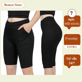 Quần legging lửng nữ nâng mông cạp cao co giãn có túi nên dáng siêu xinh Bemyn Store