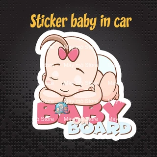 Baby in car cho xe ô tô, tem dán xe, sticker dán xe, trang trí ô tô, phụ kiện ô tô - Mày mò Store