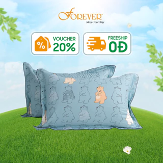 Cặp vỏ gối nằm Forever size 45x65 chất liệu 100% Tencel cao cấp mềm mịn mát