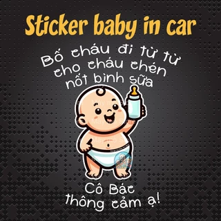 Baby in car dán xe ô tô, decal dán xe, sticker dán xe, trang trí ô tô, phụ kiện ô tô - Mày mò Store