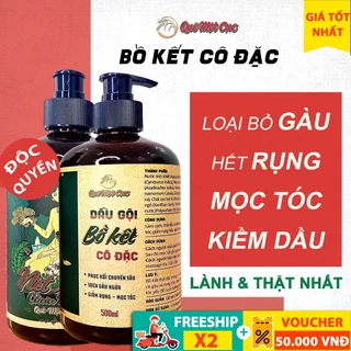 Dầu gội bồ kết cô đặc, sạch gàu, chống rụng, mọc tóc, thảo dược, thiên nhiên Spa Quê Một Cục 500ml