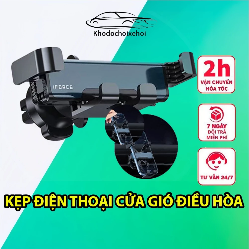 Giá Đỡ Điện Thoại Ô Tô iFORCE , Kẹp Khe Cửa Gió Điều Hòa, Chống Rung, Thích Hợp Cho Các Loại Xe Khodochoixehoi