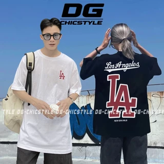 Áo Thun MLB LA Mẫu Hot 2024 DG Chicstyle, Áo Phông Unisex Vải Dày 100% Coton Định Lượng 250g