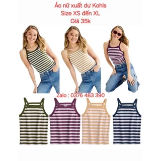 Áo dây nữ xuất dư ( Size XS đến XL )