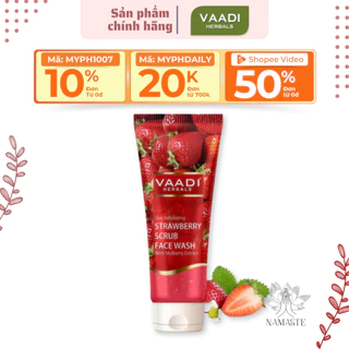 Sữa Rửa Mặt Tẩy Da Chết VAADI Herbals 60ml Triết Xuất Dâu Tây Hỗ trợ Cấp Ẩm Sáng Da | Lê Bằng Vân