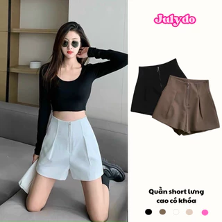 Quần short lưng cao có khóa julydoshop