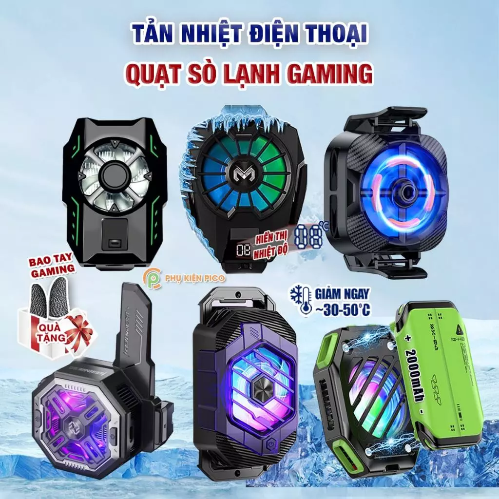 Quạt tản nhiệt điện thoại sò lạnh MEMO DL05/DL16/DL10/DLA5/CX07/X12 Pro Max/S3/X65/X60 Ultra/X29/X15 Pro Max/X76/X100