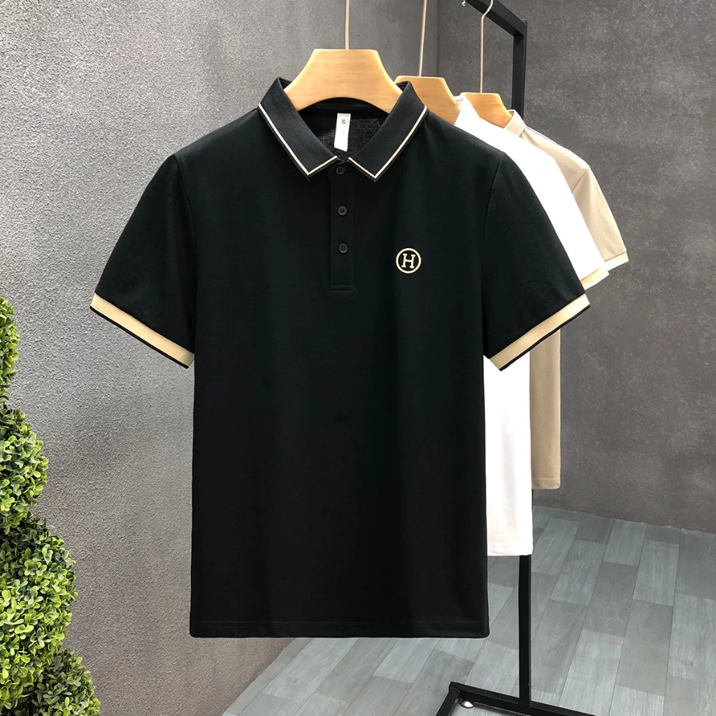 Polo Nam thêu ECOLLECT Vải cá sấu mềm mịn thoáng khí co giãn thấm mồ hôi phong cách trẻ trung thời trang hè CD24