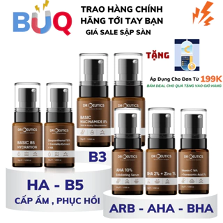 Serum Cấp Ẩm, Giảm Mụn, Phục Hồi Da Drceutics HA, B5, B3, Niacinamide, Vitamin C 30ml