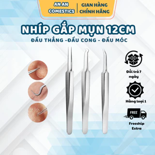 Nhíp Gắp Mụn Đầu Đen Dài 9cm 12cm Trong Bộ Dụng Cụ Lấy Mụn Thần Thánh - An An Comestics