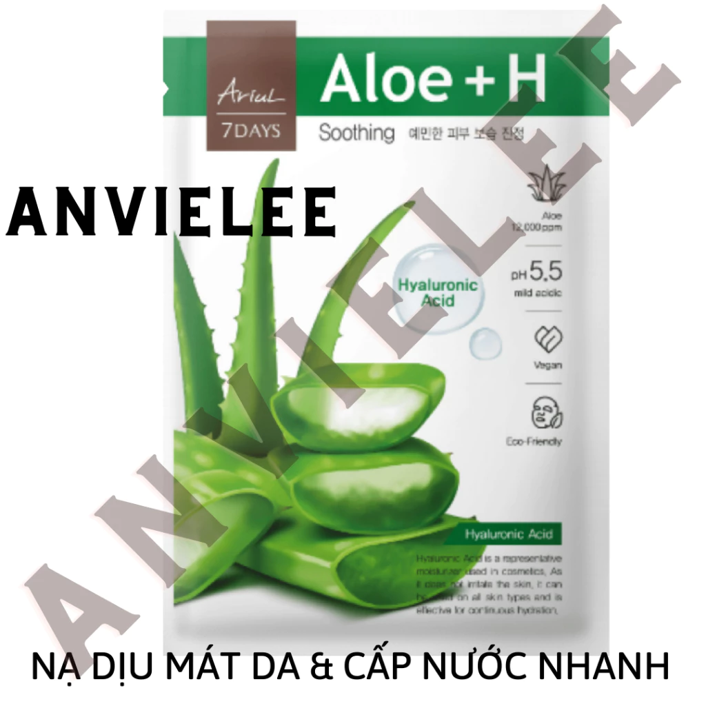 GỐC48 EXP18.4.24 Nạ Ariul 7Days Làm Dịu & Cấp Ẩm Chiết Xuất Lô Hội NHA ĐAM Mask Aloe H THANH LÝ AUTH