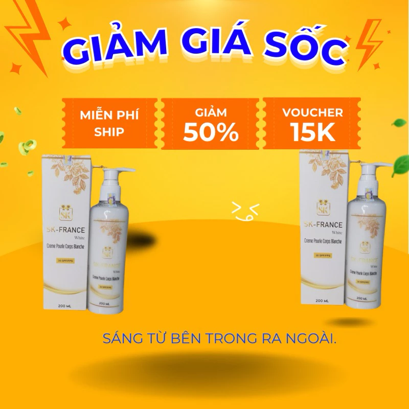 Kem dưỡng trắng da toàn thân SK-France 200 ml