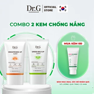 COMBO Kem Chống Nắng Dr.G Brightening Up Sun+ 50ml & Kem Chống Nắng Dr.G Green Mild Up Sun+ 50ml