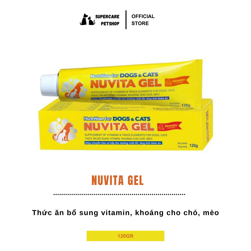 Vemedim Nuvita Gel 120gr thức ăn bổ sung vitamin, khoáng cho chó, mèo