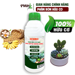 Phân bón sen đá, xương rồng hữu cơ Senmic PMP chai 500 ml