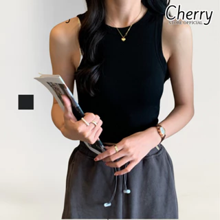 Áo croptop nữ ba lỗ CHERRY ôm body, chất vải thun tăm mềm mát, co giãn tốt T113