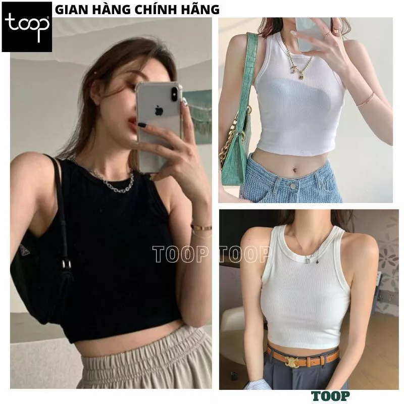 Áo 3 lỗ ôm body form ngắn croptop, phong cách thời trang nữ trẻ trung, năng động, hiện đại - TOOPMALL A3L01