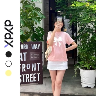 Áo baby tee nơ Hot trend 2024 Local Brand DYDX áo thun nữ hình nơ hàn quốc