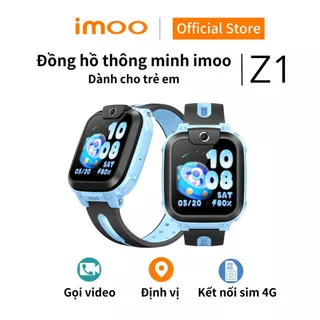 Đồng Hồ Điện Thoại Thông Minh Lắp Sim Trẻ Em imoo Z1 Màu Xanh Nhạt Định Vị GPS/Gọi Video Call /Nhắn Tin/ Kháng Nước IPX8