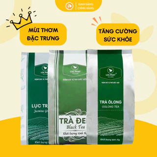 Gói 1 kg Trà đen, trà lài, trà ô long Lộc phát nguyên liệu qua trà sữa thơm ngon chuẩn vị