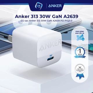 Củ sạc Anker 313 30W GaN A2639 PD PIQ3.0