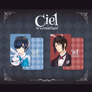 Ảnh card bo góc BLACK BUTLER ver CIEL IN WONDERLAND in hình Hắc quản gia 5*8cm anime chibi sưu tầm 1 tấm