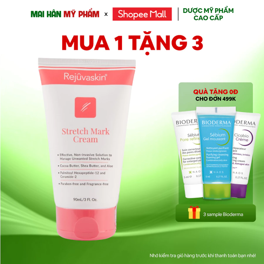 Kem phòng ngừa và làm mờ rạn da REJUVASKIN Stretch Mark Cream 90ml