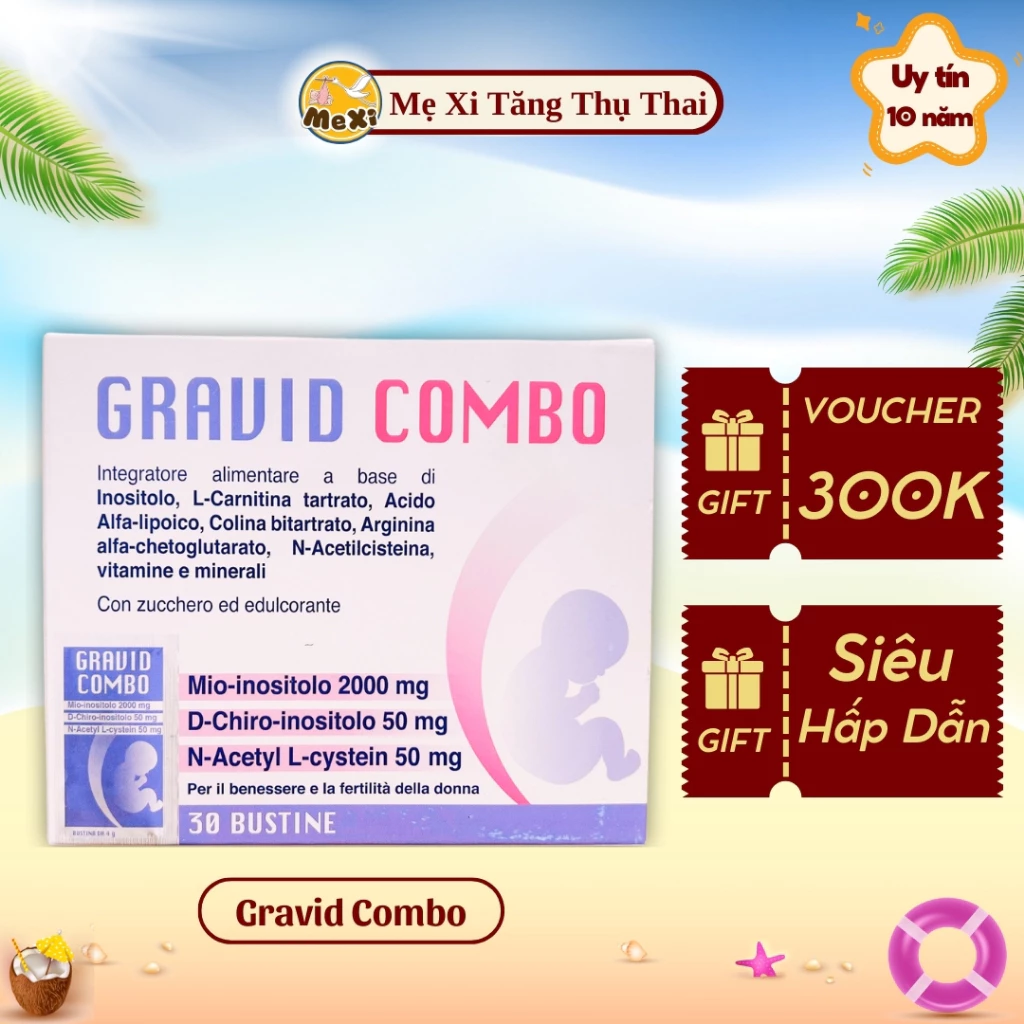 GRAVID COMBO - Cải thiện chất lượng trứng, tăng khả năng thụ thai ở nữ giới